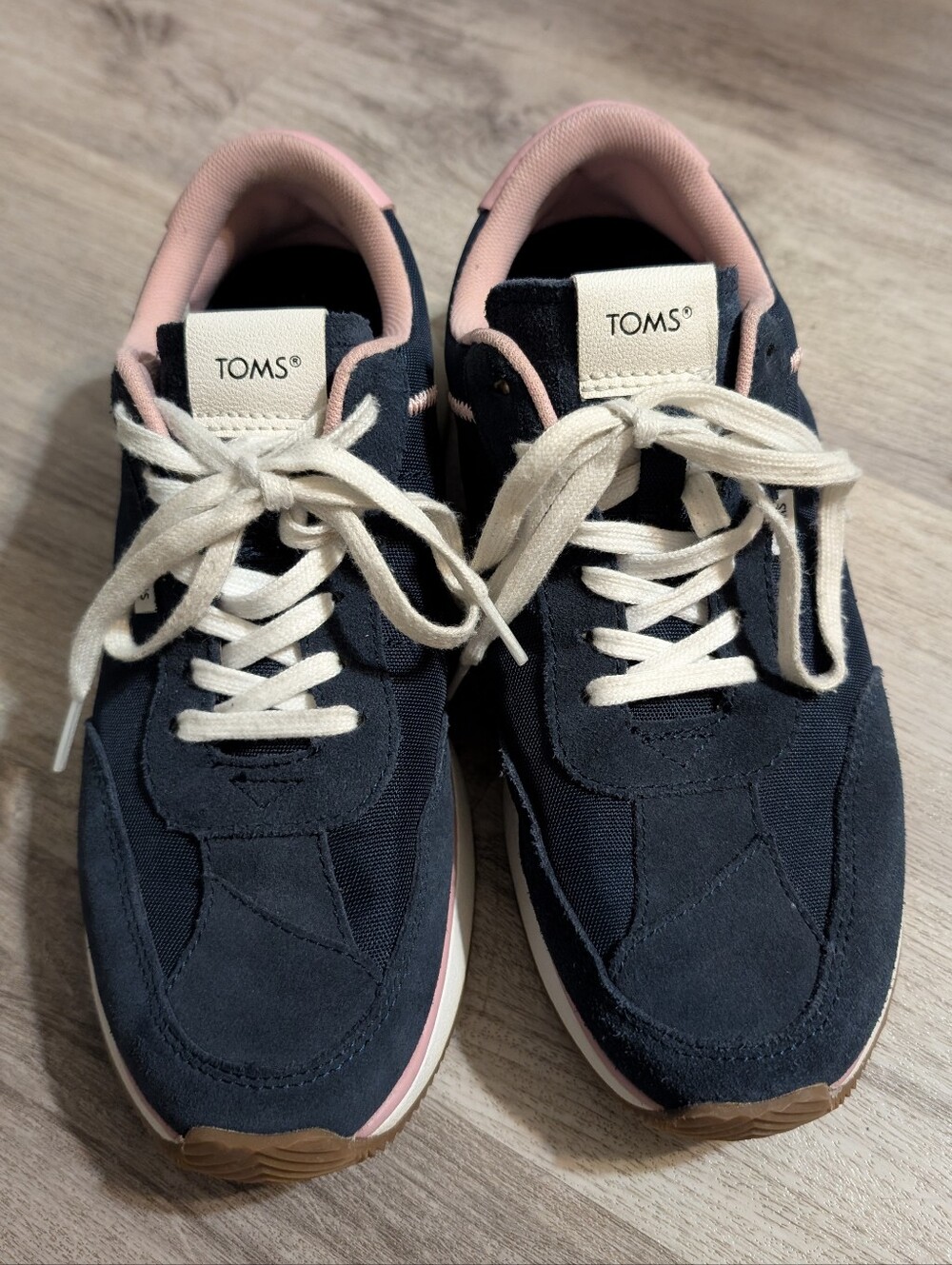 TOMS Wyndon Nylon/Suede Women’s Sneakers Size 7.5 Navy Multi